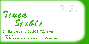 timea stibli business card